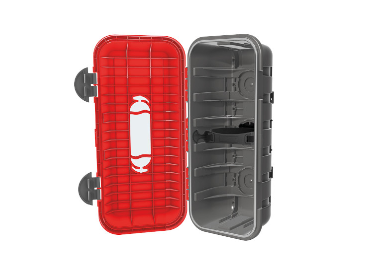 Caja extintor sencilla 9-12 Kg. de plastico con ventana (inyeccion)